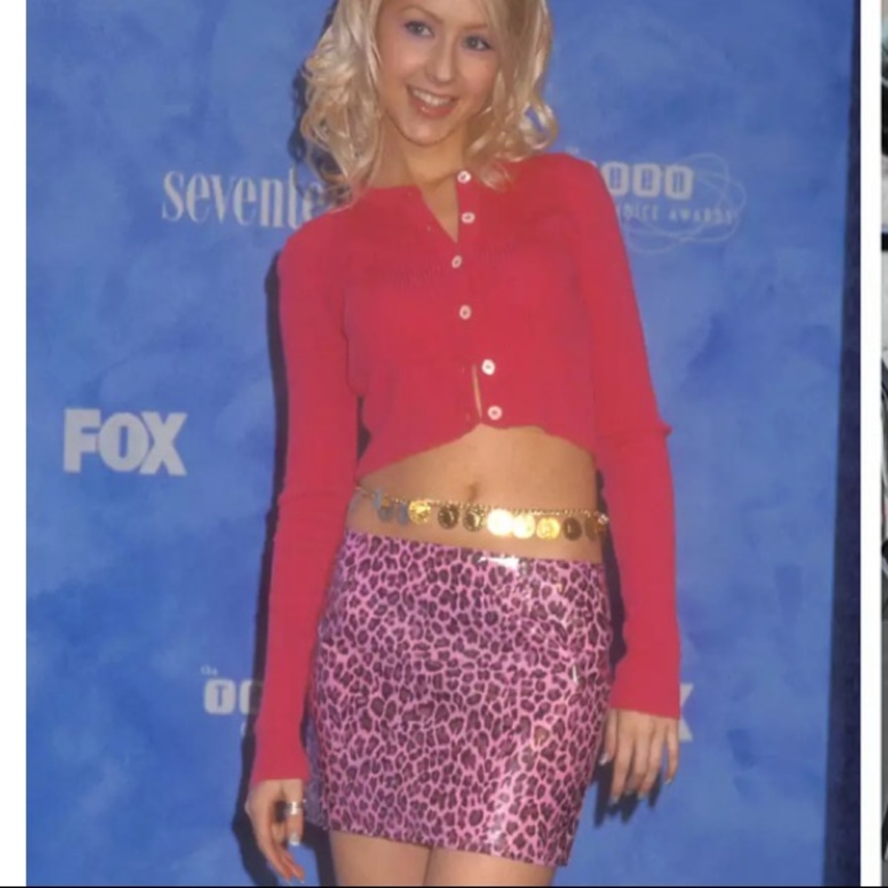 Free People Skinny Sequin Mini Skirt